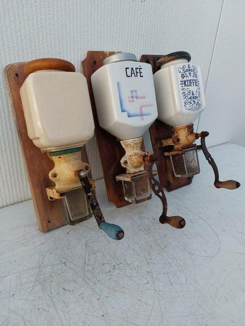Moulin à café (3) - Bois, Céramique - Modèle de mur en, Antiek en Kunst, Antiek | Keukengerei