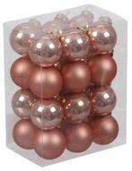 Kerstballen Glas Terra Sand Combi 25 mm doos 24 stuks, Nieuw