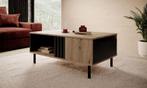 Salontafel Eiken Antraciet opberglade 100,1x60x43,2 cm