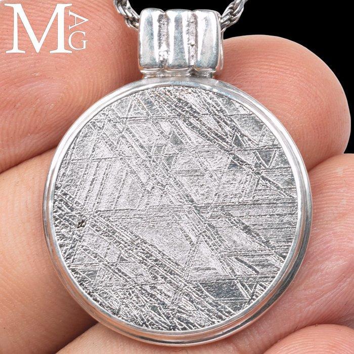 Muonionalusta meteoriet hanger met Widmanstätten-patroon, Verzamelen, Mineralen en Fossielen