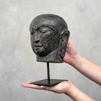 Statue, NO RESERVE PRICE - Javanese Budha Head on a custom