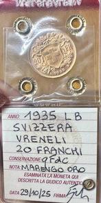 Zwitserland. 20 Francs 1935 L B Vreneli / Restrike