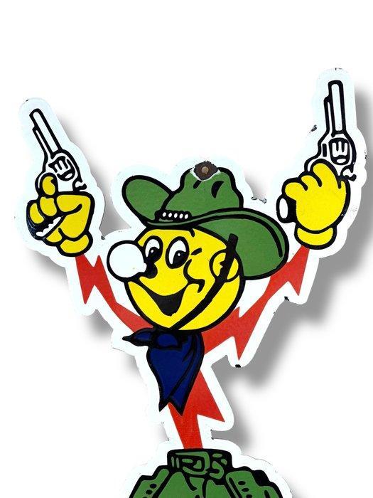 Reddy Kilowatt - Emaille plaat - XL - Emaille, Antiek en Kunst, Antiek | Wandborden en Tegels