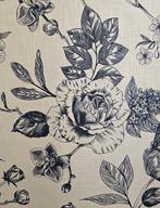 Blauwe tuin, exclusieve Boheemse stof met linnen effect en