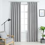 vidaXL Gordijnen verduisterend met haken 2 st 140x225 cm, Huis en Inrichting, Verzenden, Nieuw