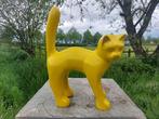 Beeld, Garden statue - Cat - Color yellow - 46 cm -