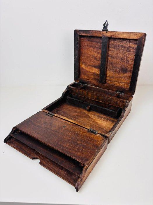 Schrijfhelling - Schrijfkist / schrijfkast - Hout,, Antiquités & Art, Curiosités & Brocante