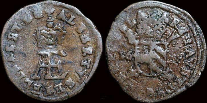 Southern Netherlands Flanders Albrecht Isabella double de..., Postzegels en Munten, Munten | Europa | Niet-Euromunten, België