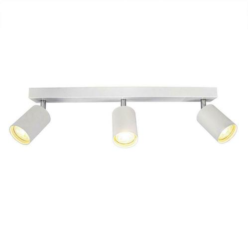 Moderne plafond spot drie dubbel opbouw wit 3 x GU10 fitting, Huis en Inrichting, Lampen | Overige, Nieuw, Verzenden