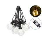 LED lichtsnoer prikkabel zwart 8 Meter Incl. 10x lampen met, Tuin en Terras, Buitenverlichting, Verzenden, Nieuw, Netvoeding