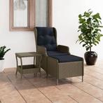 vidaXL 2-delige Loungeset met kussens poly rattan bruin, Tuin en Terras, Verzenden, Nieuw, Loungeset