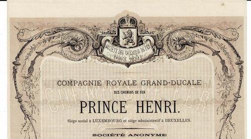 Luxemburg. - 250 Francs 1873 - Chemins de Fer Prince Henri, Postzegels en Munten, Munten | Nederland
