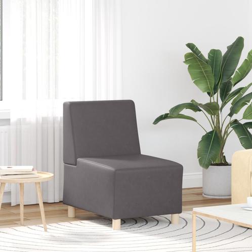 vidaXL Sofa Stoel Grijs 55 x 74 x 82 cm Kunstleer, Huis en Inrichting, Zetels | Zetels, Nieuw, Verzenden