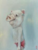 Dorien Plaat - Bear to be pig, Antiek en Kunst, Kunst | Schilderijen | Modern