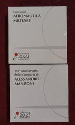 Italie. 2 Euro 2023 Alessandro Manzoni + Aeronautica, Postzegels en Munten