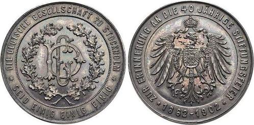Ar-medaille 1902 Brandenburg-Preussen Pruisen Wilhelm Ii..., Postzegels en Munten, Penningen en Medailles, Verzenden