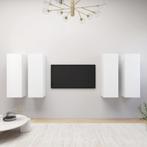 vidaXL Tv-meubelen 4 st 30,5x30x90 cm bewerkt hout wit, Huis en Inrichting, Kasten |Televisiemeubels, Verzenden, Nieuw