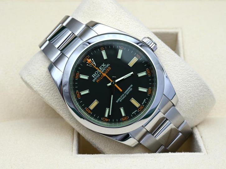 Rolex Milgauss Ref. 116400GV Year 2014 (Full Set), Handtassen en Accessoires, Horloges | Heren, Staal, Zo goed als nieuw, Staal