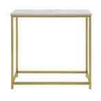 Tweedekans | SoBuy Consoletafel - Wit Tafelblad - Gouden, Huis en Inrichting, Ophalen of Verzenden, Nieuw