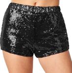 2dekans | Dressforfun Pailletten-short zwart L -, Ophalen of Verzenden