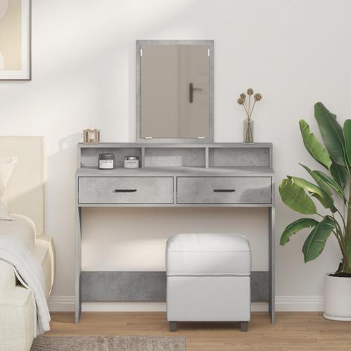 vidaXL Kaptafel met Lade - Betonnen Grijs, 100x41x140 cm, Huis en Inrichting, Tafels | Kaptafels, Nieuw, Verzenden