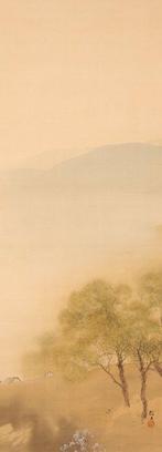 Très beau diptyque paysager « Été dans un champ et étang