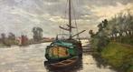 J. van Rossum (XX) - Bootje op het water, Antiek en Kunst, Kunst | Schilderijen | Klassiek