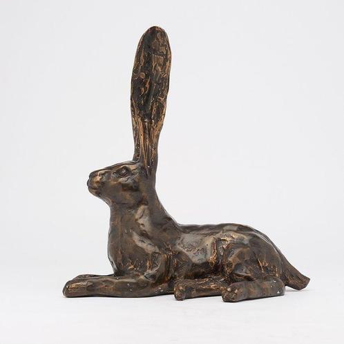 sculptuur, Hare Sculpture - Bronze Interior statue of a, Antiek en Kunst, Kunst | Designobjecten