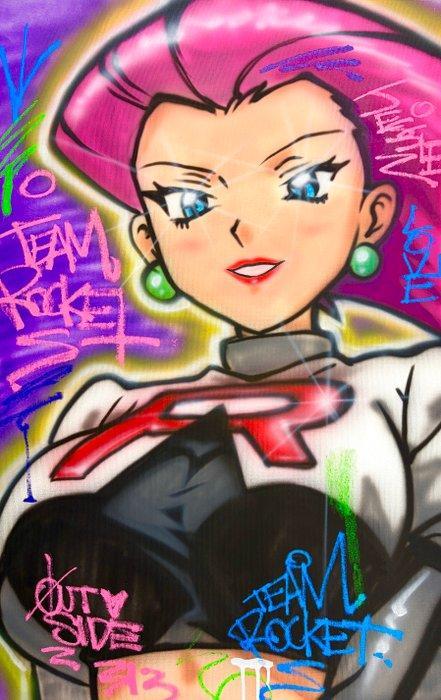 Outside313 - Jessie - Team Rocket - Pokemon, Antiek en Kunst, Kunst | Schilderijen | Modern