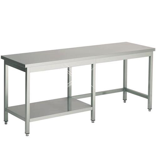 Rvs werktafel met halve bodemschap links 1700x500x900 mm, Zakelijke goederen, Horeca | Meubilair en Inrichting, Nieuw in verpakking