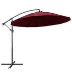 vidaXL Zweefparasol met aluminium paal 3 m bordeauxrood, Tuin en Terras, Verzenden, Nieuw