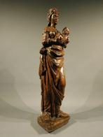 sculptuur, Maria met Kind - 17e eeuw - 60 cm - Eik