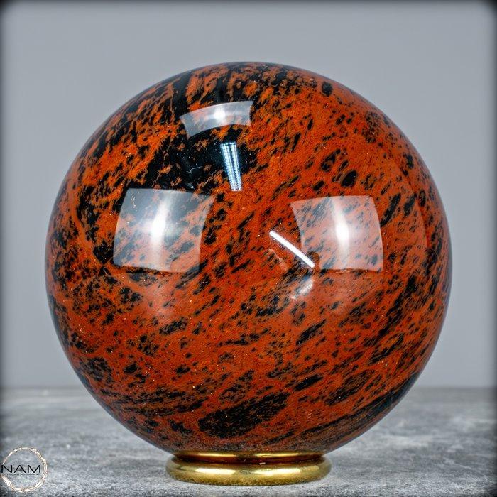 Zeer zeldzaam Mahonie-Obsidiaan Bol, uit Mexico- 1166.66 g, Antiek en Kunst, Curiosa en Brocante