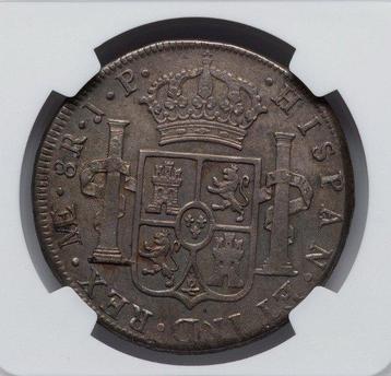 Espagne. Charles IV. 8 Reales 1806 - NGC AU55 (Lima)