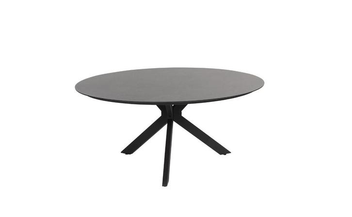 4 Seasons Outdoor Locarno tafel met HPL blad slate antraciet, Tuin en Terras, Tuinsets en Loungesets