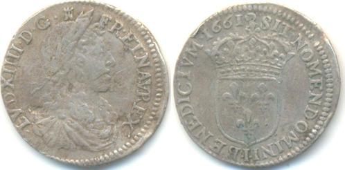1/12 Ecu 1661 Limoges Frankreich: Ludwig Xiv, 1643-1715:, Timbres & Monnaies, Monnaies | Europe | Monnaies non-euro, Envoi