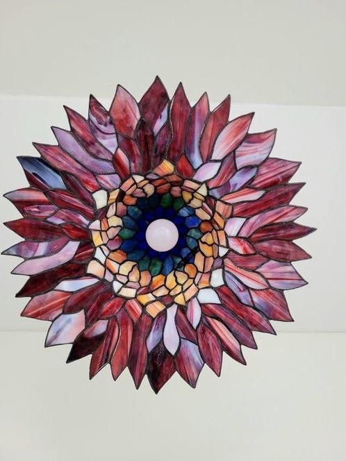 Plafondlamp - Glas-in-lood - Tiffany style, Antiek en Kunst, Kunst | Designobjecten