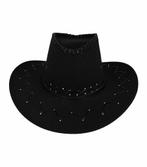 Cowboyhoed - Western Hoed - met Stiksel - One Size - Zwart, Vêtements | Femmes