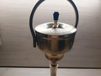 Asbak - Messing, Onyx - Vintage staande asbak in messing en, Antiek en Kunst