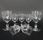 Verre à eau - Magnifique lot de 2 verres à eau et 5 verres à, Antiquités & Art