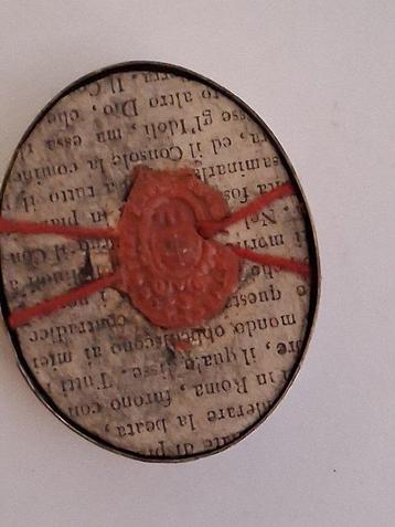 Reliekhouder - Glas, Messing, Papier, Textiel - 1850-1900 -