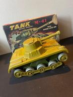 Vintage Japan Tin Toy Tank M-41 – Clockwork – With Original, Nieuw