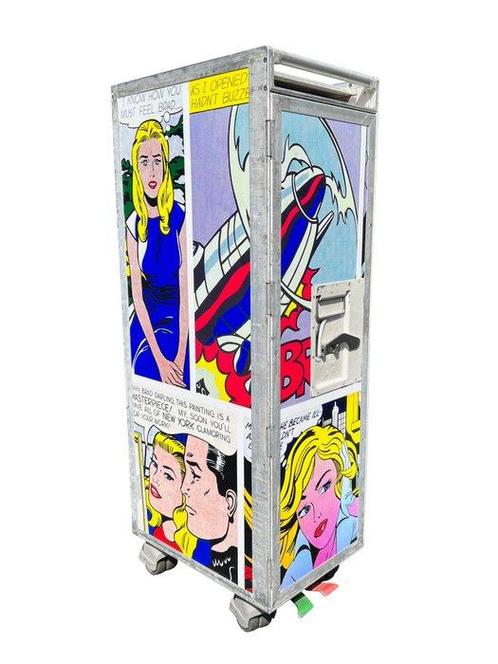 Noboringo tribute Roy Lichtenstein Half Size Vliegtuig, Antiquités & Art, Antiquités | Assiettes décoratives & Carrelages