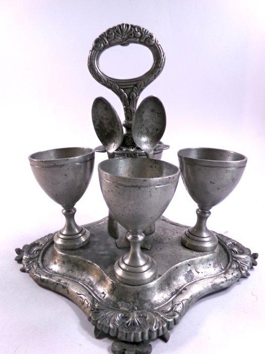 Eierhouder set (7) - Tin, Antiek en Kunst, Curiosa en Brocante