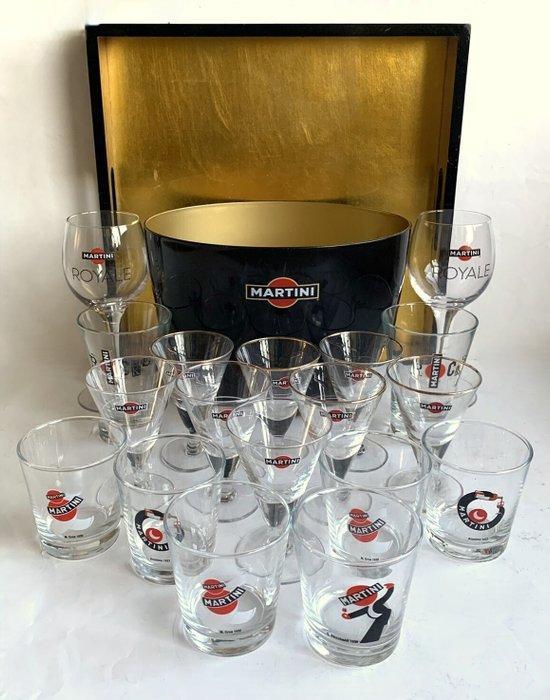 Martini - Drinkglas - Glas, metaal, MDF, kunststof - 20, Antiek en Kunst, Antiek | Meubels | Tafels