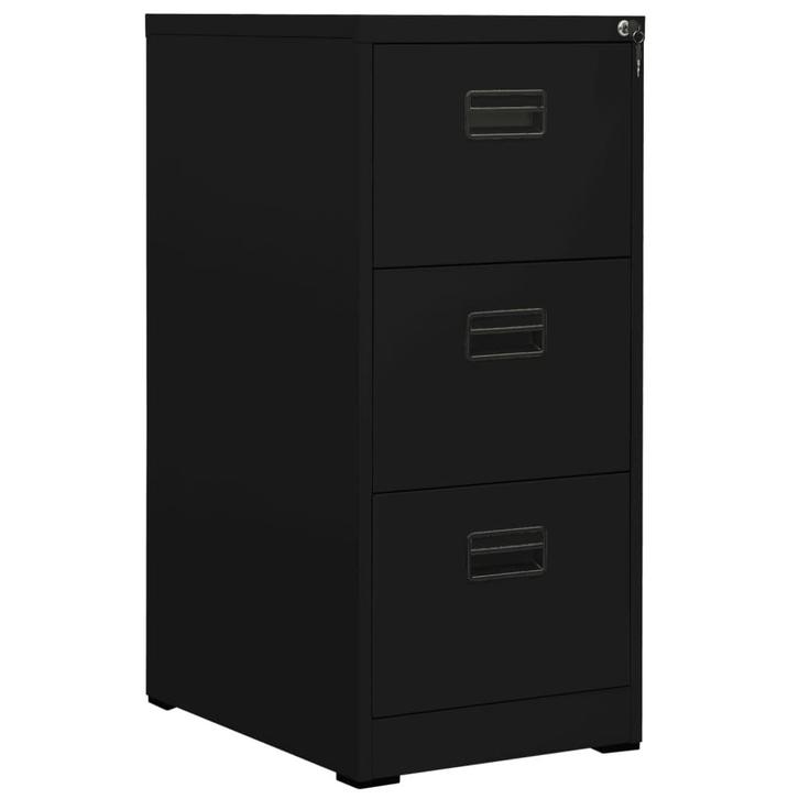 vidaXL Archiefkast 46x62x102,5 cm staal zwart, Huis en Inrichting, Kasten | Overige, Nieuw, Verzenden
