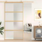 vidaXL Schuifdeur 102,5x205 cm mat ESG-glas en aluminium, Doe-het-zelf en Bouw, Verzenden, Nieuw