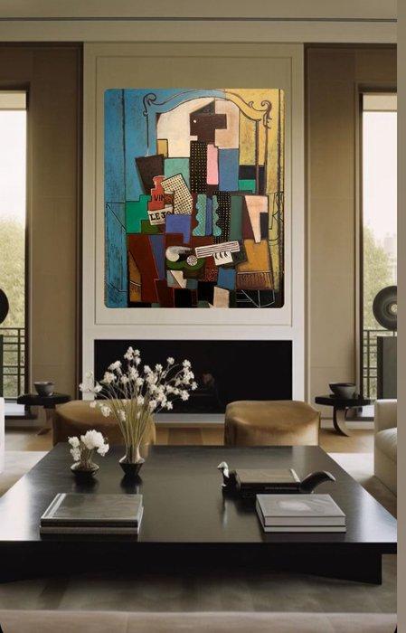 Carola Castro - Mantelpiece with a Mirror-XL, Antiquités & Art, Art | Peinture | Moderne