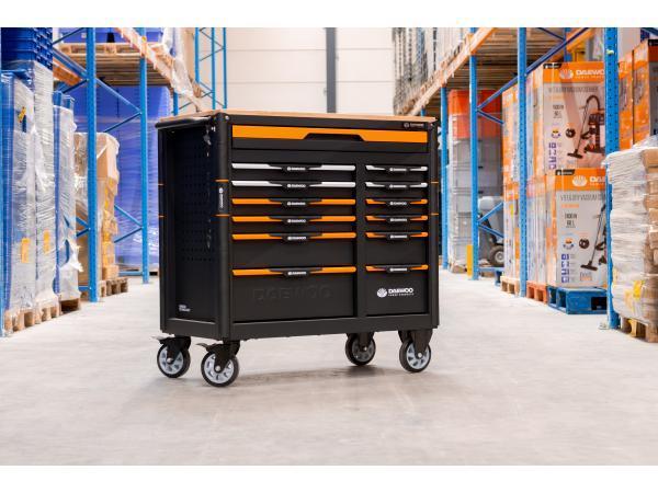 Veiling - Daewoo gereedschapswagen met werkblad 267-delig, Bricolage & Construction, Boîtes à outils