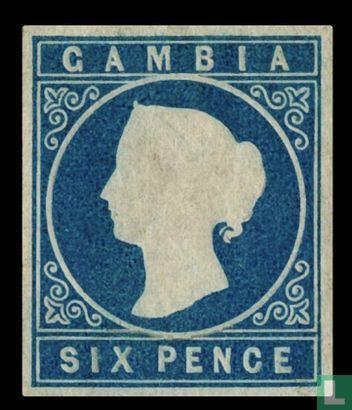 Gambia - Koningin Victoria - 1874, Postzegels en Munten, Postzegels | Afrika, Verzenden
